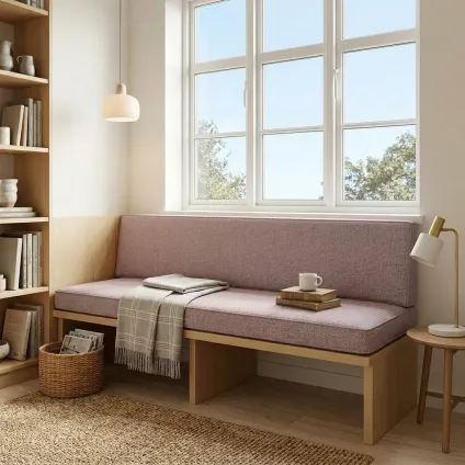 Banquette Max effet lin epais