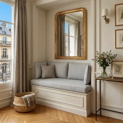 BANQUETTE ASPECT FLANELLE RIVE GAUCHE