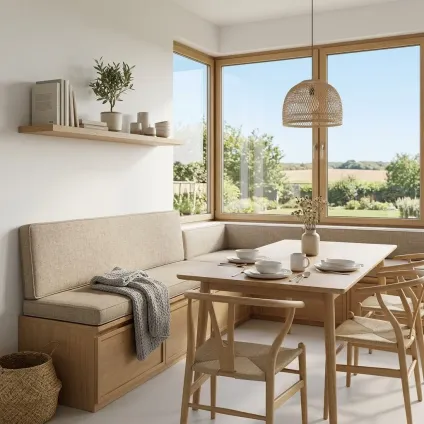 BANQUETTE COTON TIS TIS BICOLORE NATUREL