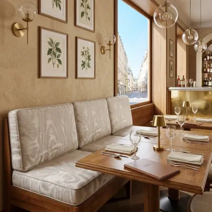 BANQUETTE TAFFETAS MOIRÉ