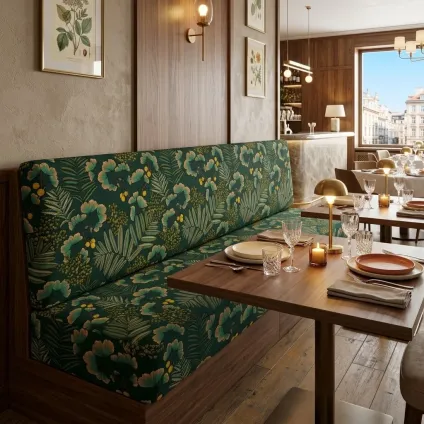 BANQUETTE VICTORIA FOND VERT SAPIN