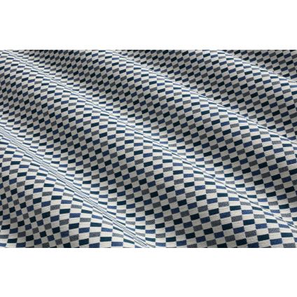 CACHE-SOMMIER DOMINOS BLEU OUTDOOR