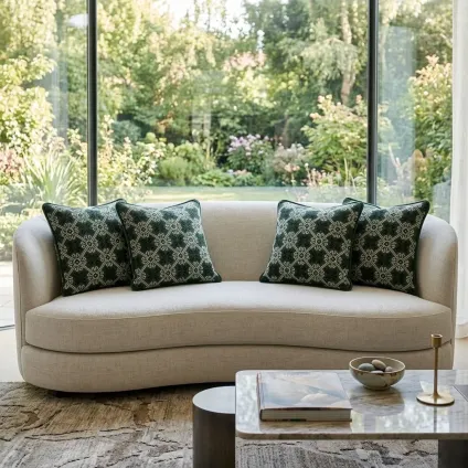 Coussin Flocons d’alpaga jacquard de laine