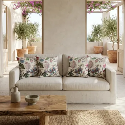 COUSSIN PERSEPOLIS ROSE FOND CREME