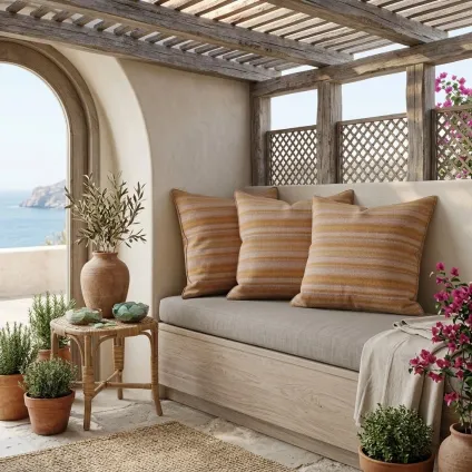 COUSSIN SAHARA BRIQUE OR ECRU OUTDOOR