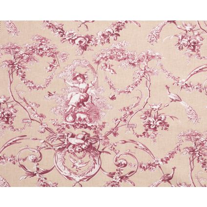JETÉ DE LIT LUDIVINE FOND ROSE POUDRE
