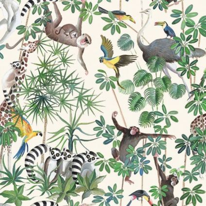 JETÉ DE LIT LA JUNGLE DES ANIMAUX