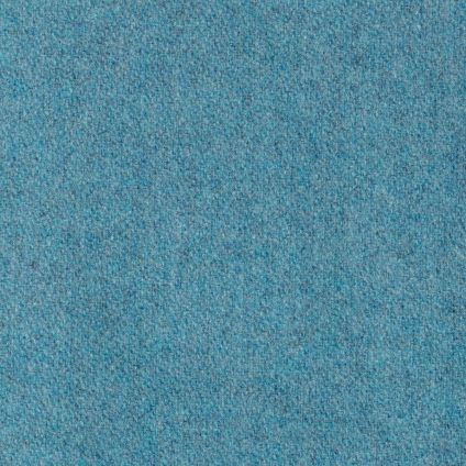 JETÉ DE LIT LAINE RECYCLEE BLEU GRIS - NON FEU