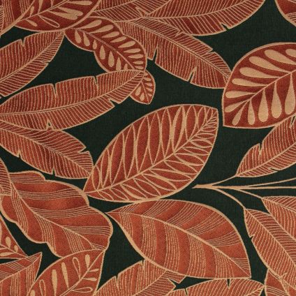 JETÉ DE LIT YUCATAN TERRACOTTA FOND VERT