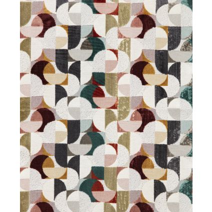JETÉ DE LIT ELVIS JACQUARD BORDEAUX / ROSE / MOUTARDE