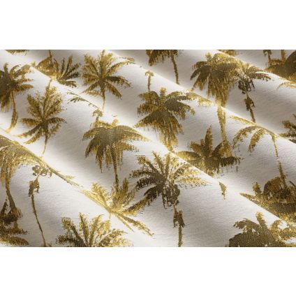 JETÉ DE LIT OASIS JAUNE FOND ECRU OUTDOOR