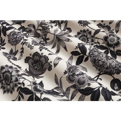 JETÉ DE LIT JACOBINE NOIR FOND CREME