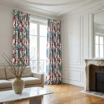 RIDEAU ALEXANDRA NATUREL VELOURS