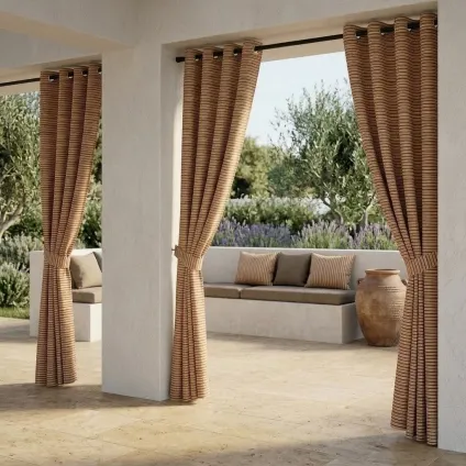 RIDEAU ATACAMA BRIQUE OR ECRU OUTDOOR