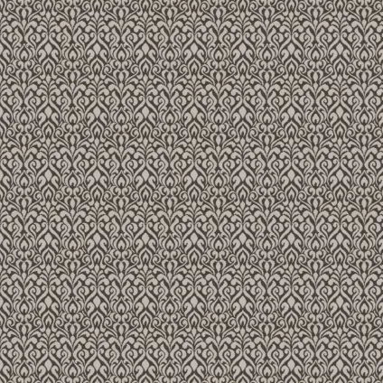 TISSU CARDIFF NOIR ET MASTIC