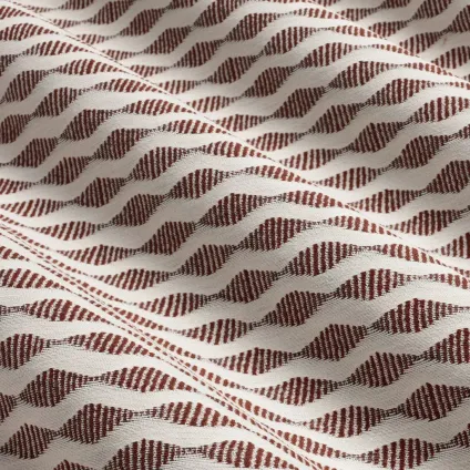 TISSU DUNES BRIQUE FOND ECRU OUTDOOR