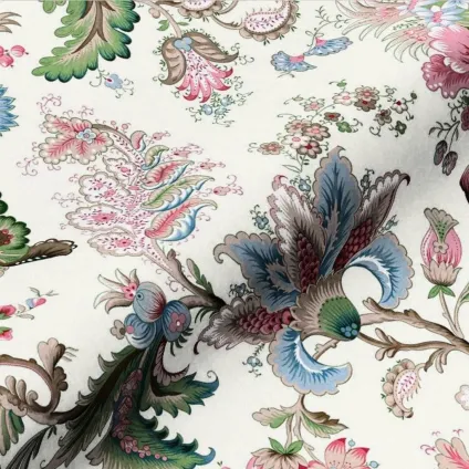 TISSU PERSEPOLIS ROSE FOND CREME