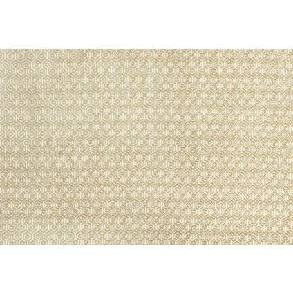 TISSU AU METRE JARDIN ANGLAIS JACQUARD ECRU / FICELLE